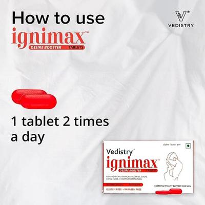 Vedistry Ignimax Desire Booster Tablet 60's - Pure Herbs