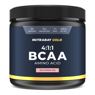 Nutrabay Gold BCAA Amino Acid Powder - Watermelon Flavour 300 gm - Bcaa Supplements