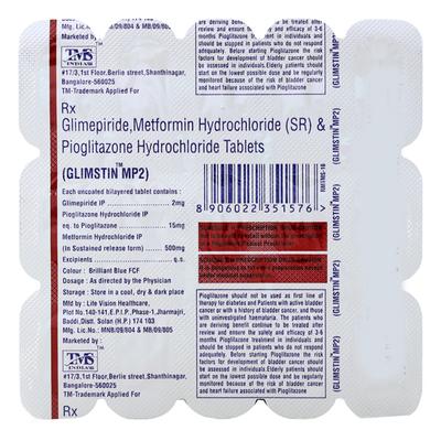 GLIMSTIN MP 2 Tablet 15's - Diabetes-Ant