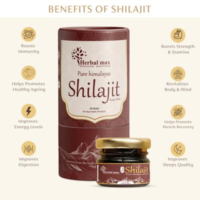 Herbal Max Shilajit Pure Himalayas Resin 20 gm - Sexual Care
