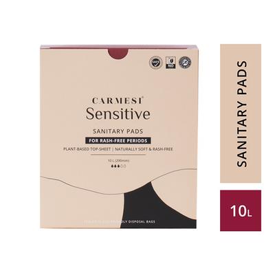 Carmesi Sensitive Sanitary Pads (L) 10's - Sanitary Napkins