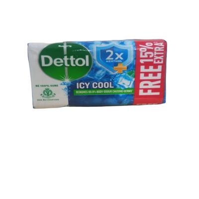 Dettol Soap - Icy Cool (Free 15% Extra) (Pack of 4 x 75 gm) - Soaps