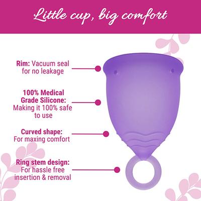 Bombae Reusable Menstrual Cup with Sterilizer Container (M) - Menstrual Cups