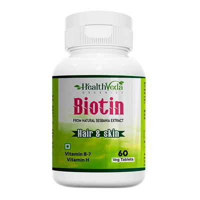 Health Veda Biotin Veg Tablet 60's - Hair & Skin