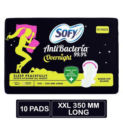 Sofy Antibacteria Overnight Pads (XXL) 10's - Sanitary Napkins