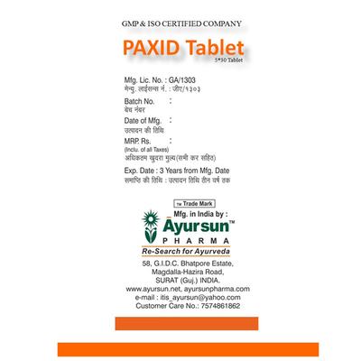 Ayursun Paxid Tablet (Pack of 5 x 30's) - Digestive Care