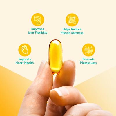 HealthKart HK Vitals Triple Strength Fish Oil Capsule 60's - Omega Fish Oil Fatty Acids