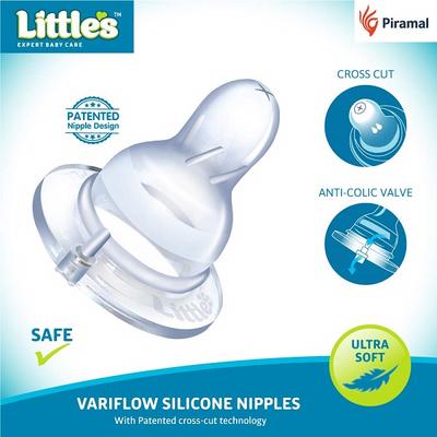 Little's Classic Mini Feeding Bottle - Blue 120 ml - Feeding & Nursing