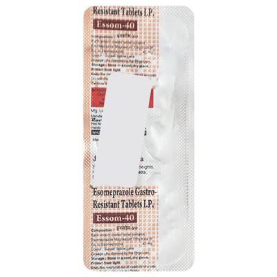 Essom 40Mg Tablet 10's - Ulcer/Reflux/Flatulence-Aaa