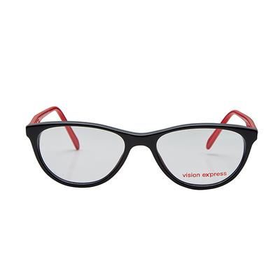 Vision Express 49070 Black Oval Eyeglasses (Including Anti-Reflective Coating Lens) 1's - Wearables Eye Glasses