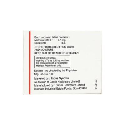 Mexate 2.5mg Tablet 4'S - Cancer Oncology-Cyt