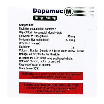 DAPAMAC M 10/500 Tablet 10's - Diabetes-Ant
