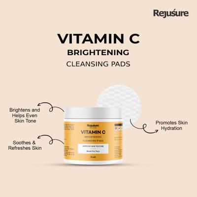 Rejusure Vitamin C Brightening Cleaning Pads 25's - Face Wash & Cleansers