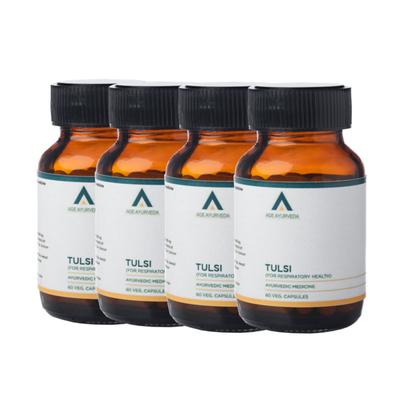 Age Ayurveda Tulsi Veg. Capsule (Pack of 4 x 60's) - Pure Herbs