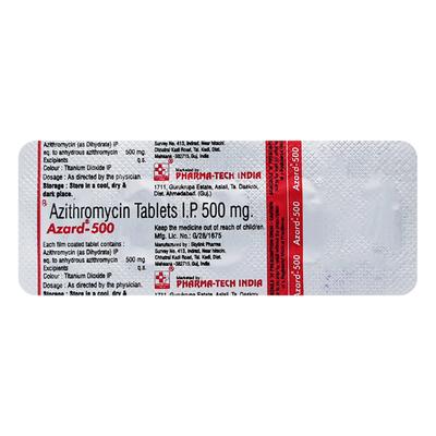 AZARD 500 Tablet 5's - Bacterial Infections-Mac