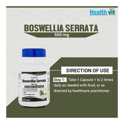 HealthVit Boswellia Serrata 500 mg Capsule 60's - Herbal Dietary Supplement
