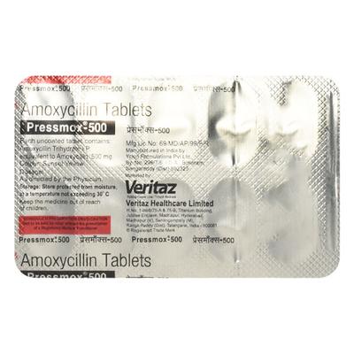 Pressmox 500mg Tablet 10'S - Bacterial Infections-Pen