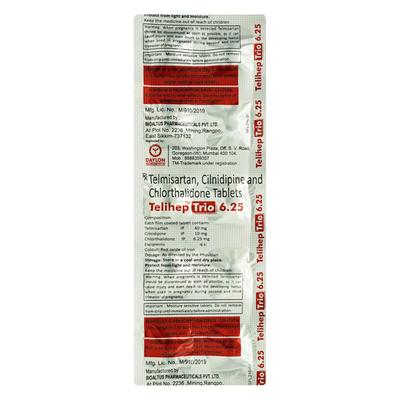 TELIHEP TRIO 6.25 Tablet 10's - Hypertension-Ana