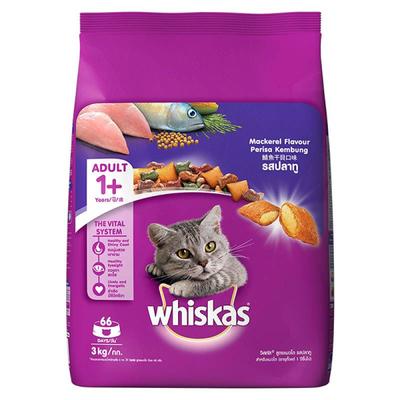 Whiskas Adult Mackerel Flavor 3000 gm - Petfood