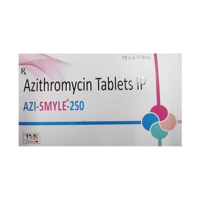 AZI SMYLE 250 Tablet 6's - Bacterial Infections-Mac