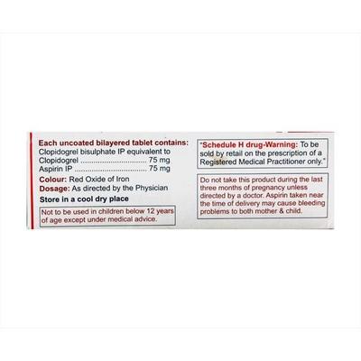 Clopicard AP 75mg Tablet 15'S - Blood Clot-Ant