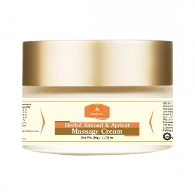 Khadi Pure Herbal Massage Cream - Almond & Apricot 50 gm - Creams/Oils/Lotions