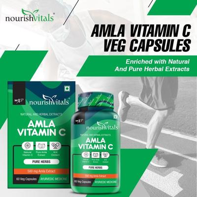 NourishVitals Amla Vitamin C Veg Capsule 60's - Vitamin C
