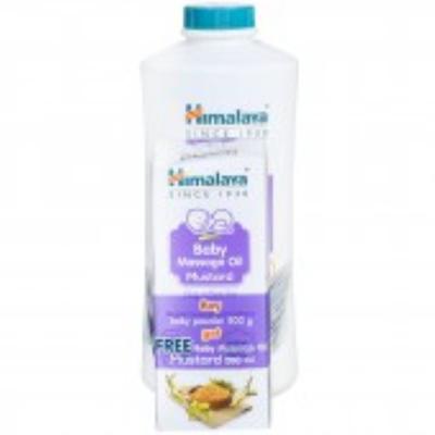 Himalaya Baby Powder 400 gm (Free Himalaya Baby Massage Oil Mustard 200 ml) 1's - Baby Skin Care