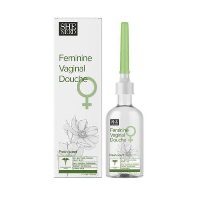 SheNeed Feminine Vaginal Douche-Fresh Scent- With Ph-3.5. Daily Vaginal Cleansing And Protection From UTI, Fungus & Yeast 133 ml - Intimate Care