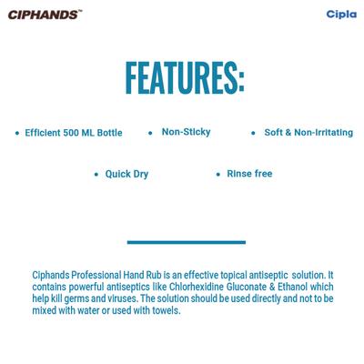 Ciphands Professional CHG Handrub Solution 500 ml - Hand Sanitizer