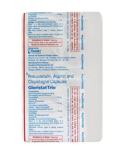 Gloristat Trio Capsule 10'S - Blood Clot-Ant