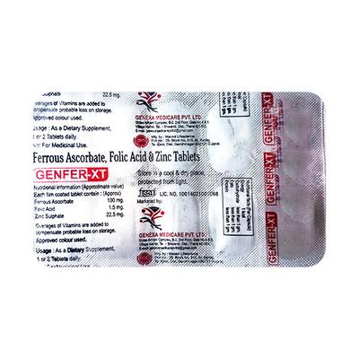 GENFER XT Tablet 10's - Iron Supplement/Anaemia-Vma