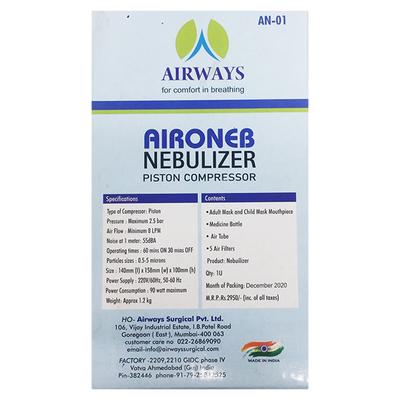 Airways Aironeb Piston Compressor Nebulizer (AN-01) 1's - Device - S