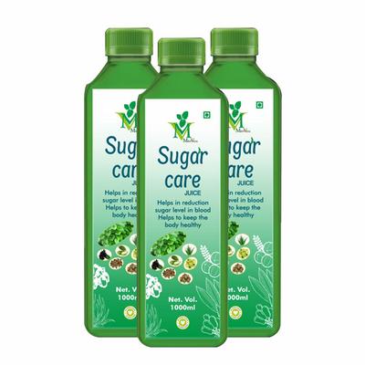 Mint Veda Sugar Care Juice (Pack of 3 x 1000 ml) - Herbal Dietary Supplement