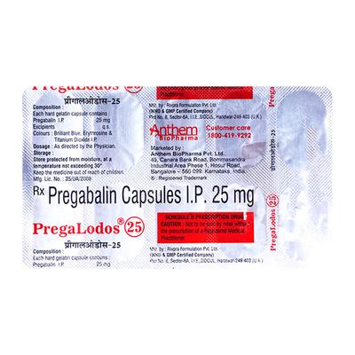 PREGALODOS 25mg Tablet 10's - Neuropathic Pain-Dru