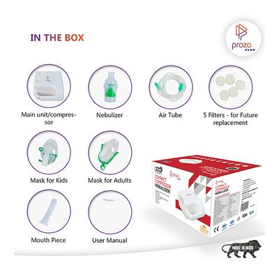 Prozo Plus Compact Compressor Nebulizer - White - Nebulizers / Vaporizer