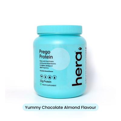 Hera Prego Protein Powder - Yummy Chocolate Almond 480 gm - Protein Drink