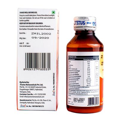 Zys-Co-Min Immunity Booster Liquid - Orange Flavour 100 ml - Vitamin C
