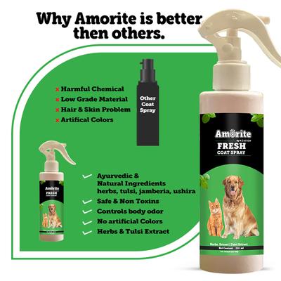 Amorite Fresh Coat Spray (Pack Of 2 X 200 ml) 1's - Pet Grooming