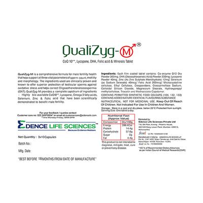 Qualizyg-M Male Fertility Tablet 30's - General Health