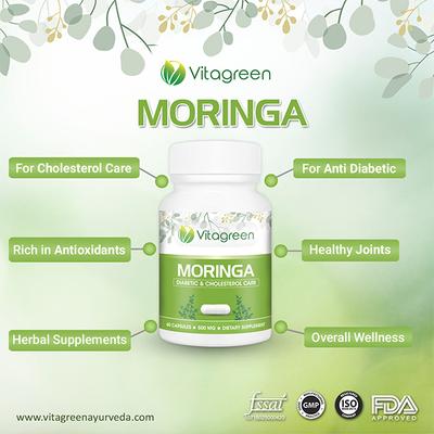 VitaGreen Moringa Capsules 60's - Herbal Dietary Supplement
