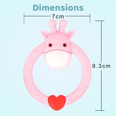 R for Rabbit Giraffe Teether - Pink 1's - Pacifiers & Teethers