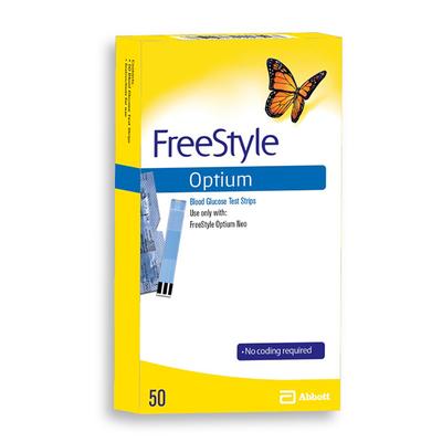 FreeStyle Optium Blood Glucose Test Strips 50's - Blood Glucose Monitors/Strips