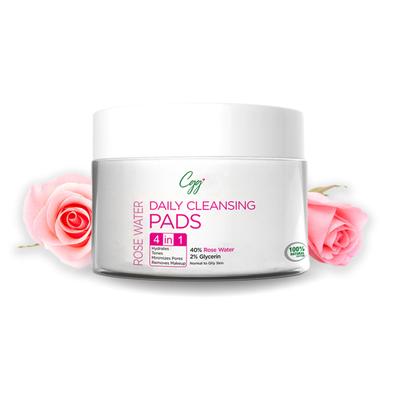 CGG Cosmetics Rose Water Daily Cleansing Pads- For Normal To Oily Skin 50's - Face Wash & Cleansers