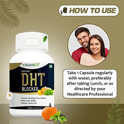 Health Veda Plant Based DHT Blocker Veg Capsule 60's - Herbal Dietary Supplement