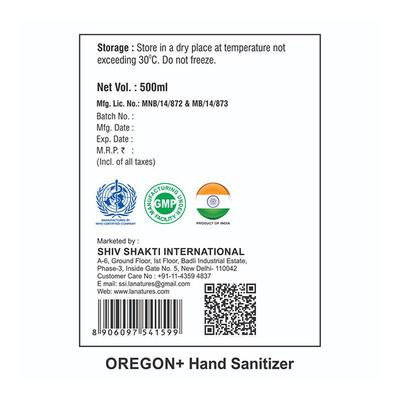 La Nature's Oregon+ Instant Hand Sanitizer - Lavender 500 ml - Hand Sanitizer