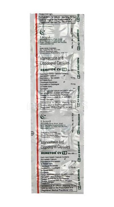 Remetor CV 10mg Capsule 10'S - High Cholesterol-Dys