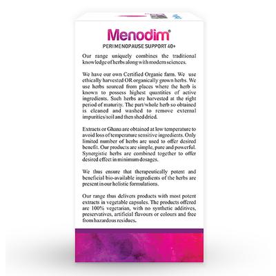 NisargaHerbs Menodim Veggie cap 60's - Speciality Medicines