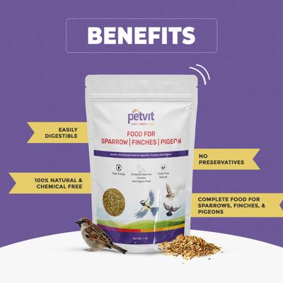 Petvit Food for Sparrows, Finches, Pigeons 1000 gm - Petfood