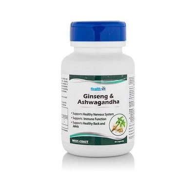 HealthVit Ginseng with Ashwagandha Capsules 60's - Sexual Care
